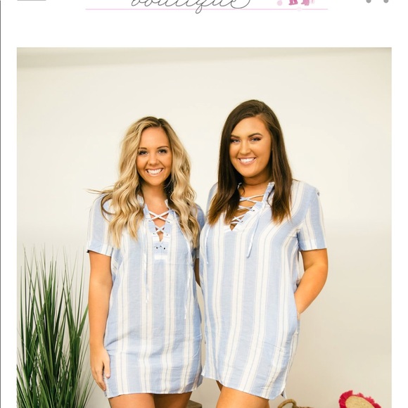 NWT boutique Stripped Dress - Picture 1 of 2